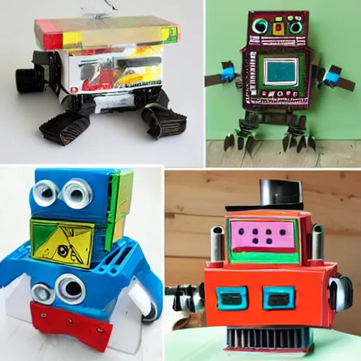 Image similar to scavenged robot craft supplies