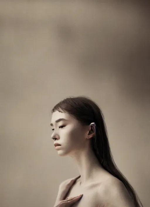 Prompt: a stunning intricate portrait of a woman, japanese manga style, epic character composition, by alessio albi, nina masic, soft focus, vertical portrait, natural lighting, f 2, 5 0 mm, classic chrome, film grain, cinematic lighting