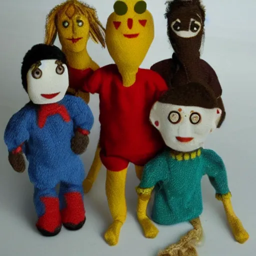 Image similar to these puppets are very small and have a very clear understanding of being only one inch tall.