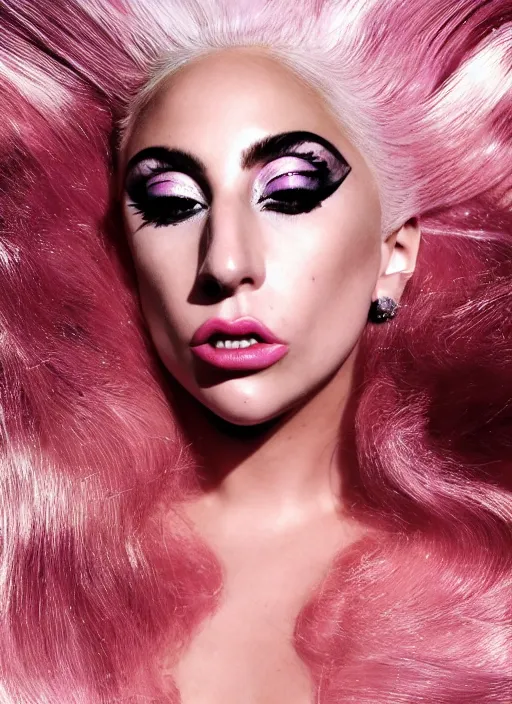 Image similar to lady gaga photoshoot by nick knight editorial studio lighting Highly realistic. High resolution. Highly detailed. Dramatic. 8k.4k.