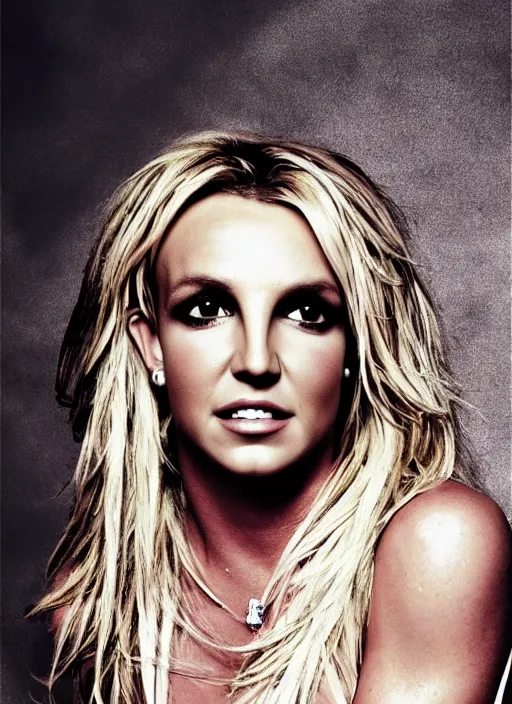 britney spears styled by nick knight posing, vogue | Stable Diffusion ...