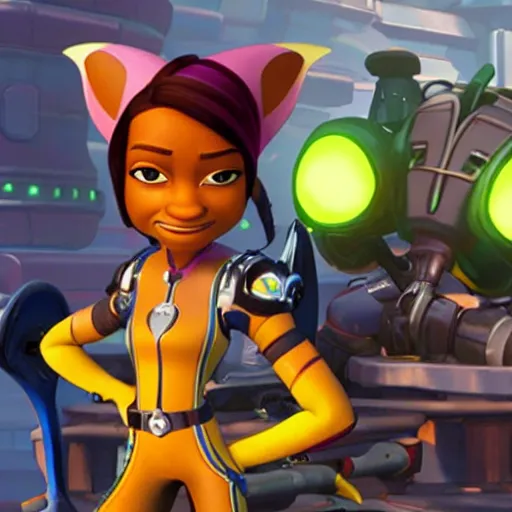 Prompt: keke palmer in the ratchet and clank universe