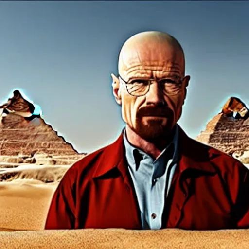 Image similar to walter white in egypt epic