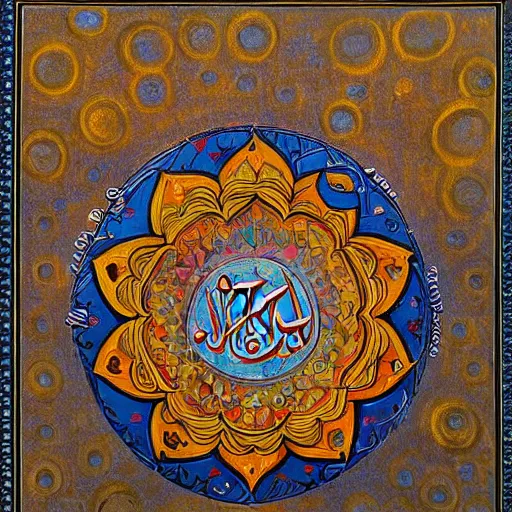 Image similar to this is a painting with the theme muslim inner peace on the artstation trending page of year 2 2 2 2