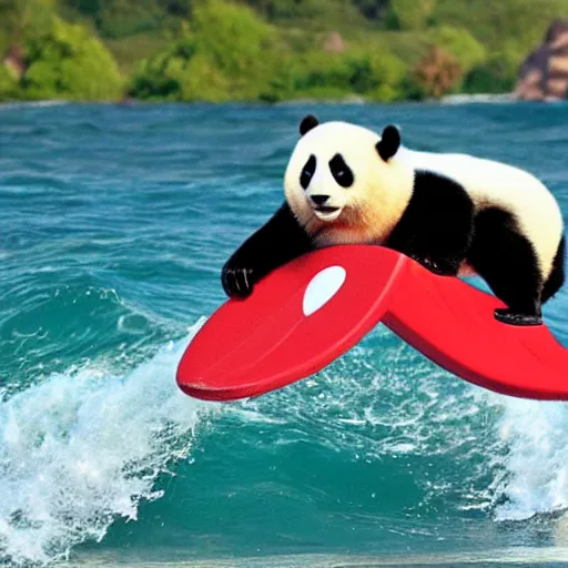 Super Mario Panda Bear Surfing Stable Diffusion Openart