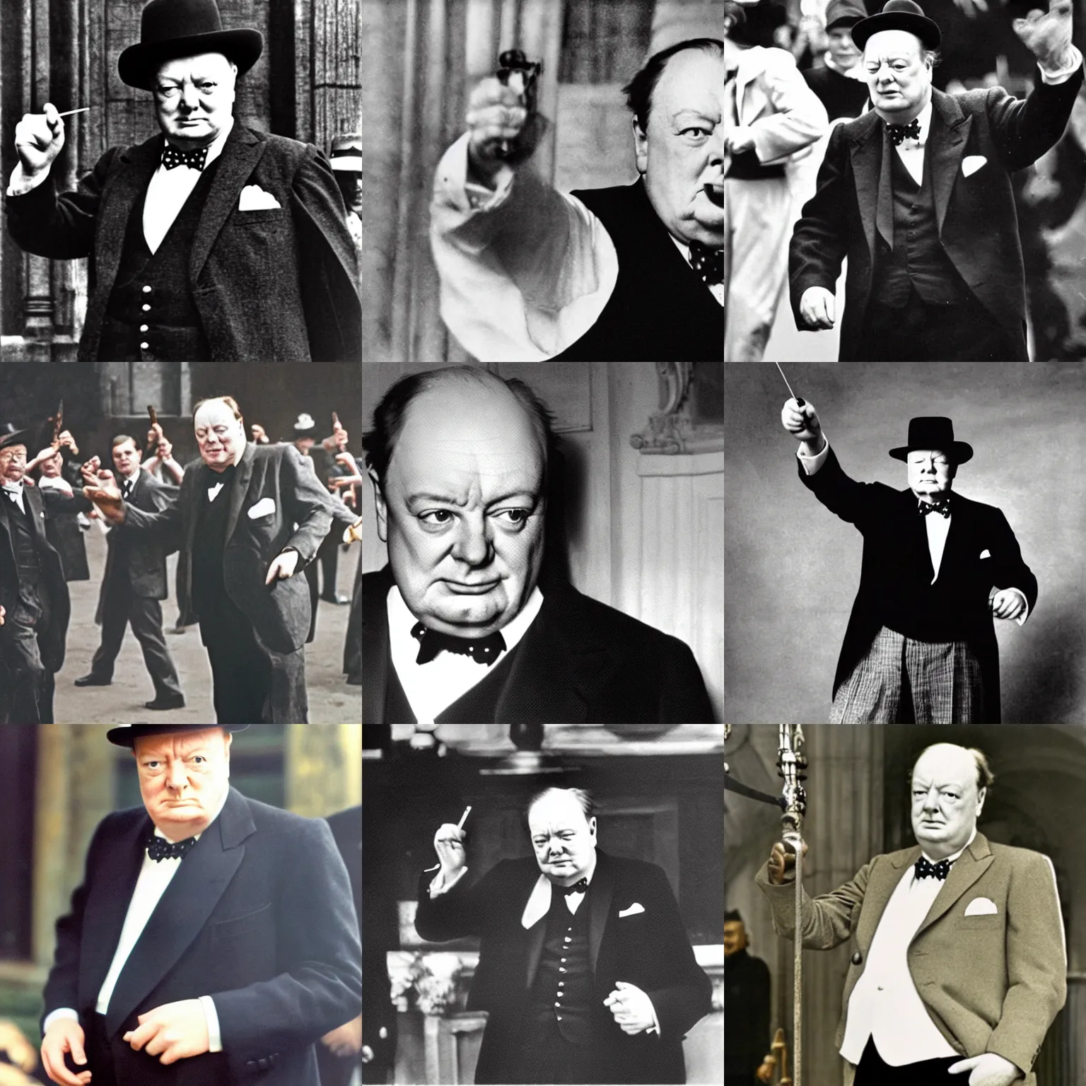 Prompt: winston churchill performing gang nam style