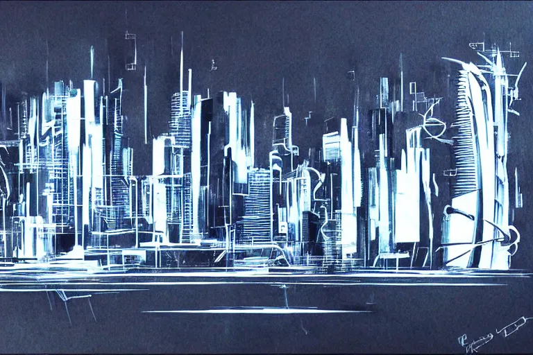 Prompt: futuristic, cyberpunk, martian architecture, minimalistic ink airbrush painting on white background, outline