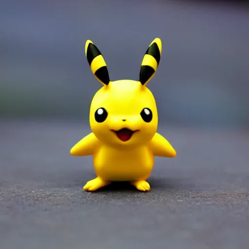 Image similar to the cutest little polymer clay pikachu, unreal engine, bokeh