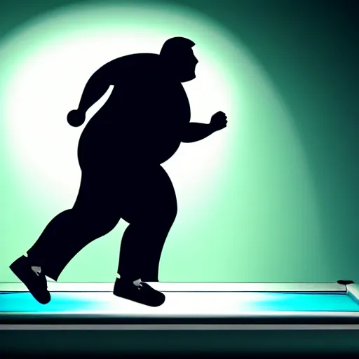 Prompt: a fat man running on a treadmill heavily sweating ultra realistic, lens flare, atmosphere, glow, detailed, intricate, full of colour, cinematic lighting, trending on artstation, 4 k, hyperrealistic, focused, extreme details, unreal engine 5, cinematic, masterpiece, ultra realistic, hyper realistic, highly detailed, sharp focus, digital art