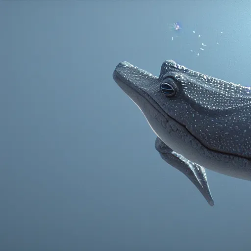 Prompt: hybrid of frog whale, raytracing, vray, 5 5 mm