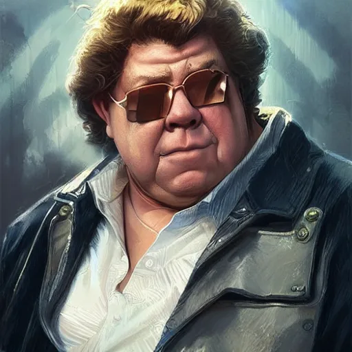 Prompt: George Wendt as a secret agent with sunglasses, D&D, fantasy, intricate, elegant, highly detailed, digital painting, artstation, concept art, matte, sharp focus, illustration, hearthstone, art by Artgerm and Greg Rutkowski and Alphonse Mucha