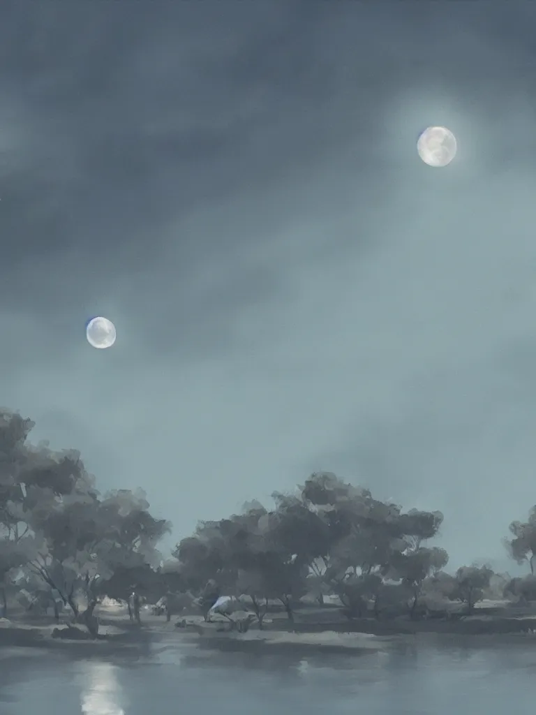 Image similar to moonlight by disney concept artists, blunt borders, rule of thirds