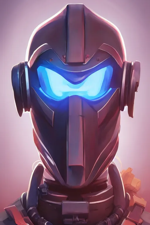 Image similar to epic mask helmet robot ninja portrait stylized as fornite style game design fanart by concept artist gervasio canda, behance hd by jesper ejsing, by rhads, makoto shinkai and lois van baarle, ilya kuvshinov, rossdraws global illumination radiating a glowing aura global illumination ray tracing hdr render in unreal engine 5