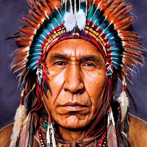 Prompt: a native american shaman with an a shaman mask, wearing an eagle feather outfit, shaman, apache, dakota, cherokee, navajo, lumbee, puebloans, by alex gray and android jones, karol bak, ilya golitsyn, ayami kojima, amano, black panther, moebius, concept art, character design, fantasy, 3 d, 8 k resolution