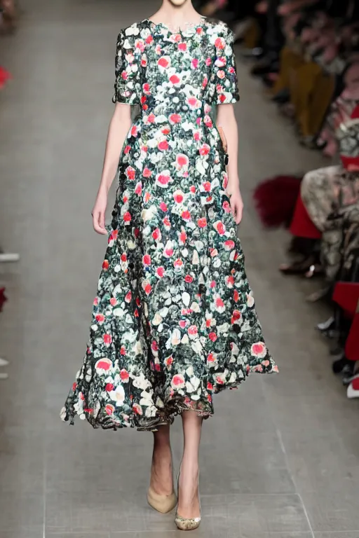 Prompt: valentino 2 0 1 3 floral dress