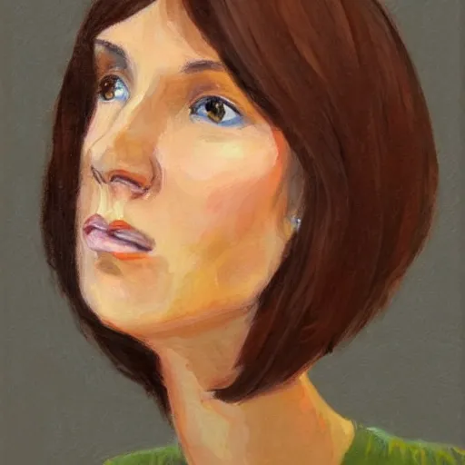 Image similar to a french and swedish woman with brown bangs, character portrait by jane freilicher, pinterest contest winner, regionalism, contest winner, academic art