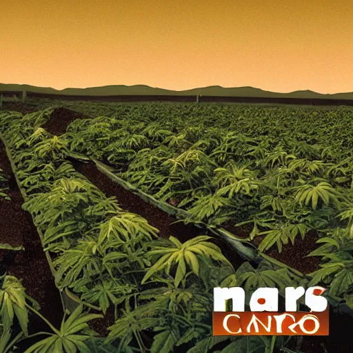 Prompt: Canabis farm in Mars