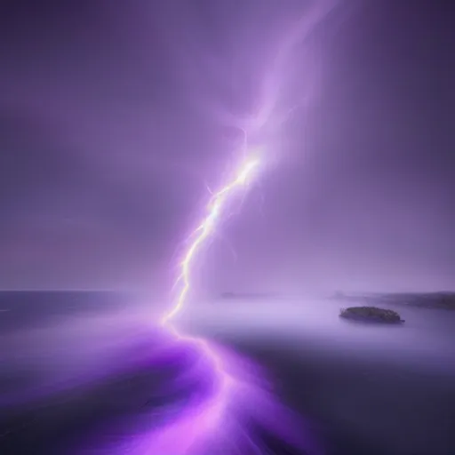 Prompt: amazing photo of a purple tornado by marc adamus, digital art, beautiful dramatic lighting