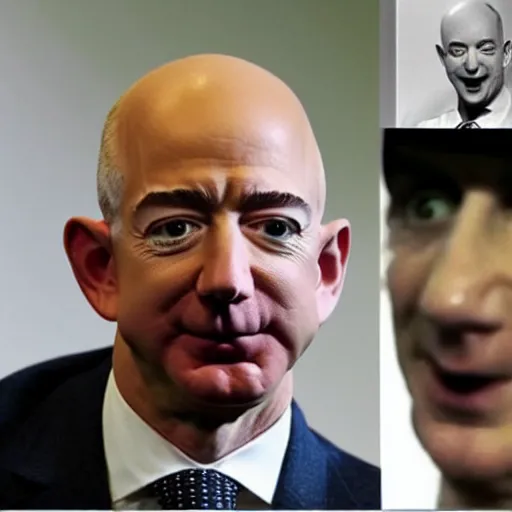 Image similar to jeff bezos troll face