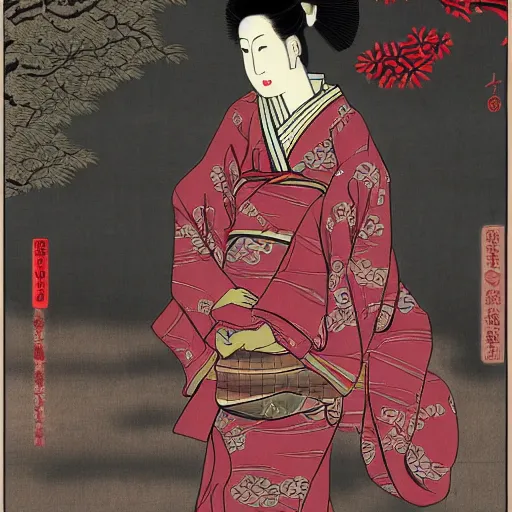 Image similar to edo style woman engineer high resolution