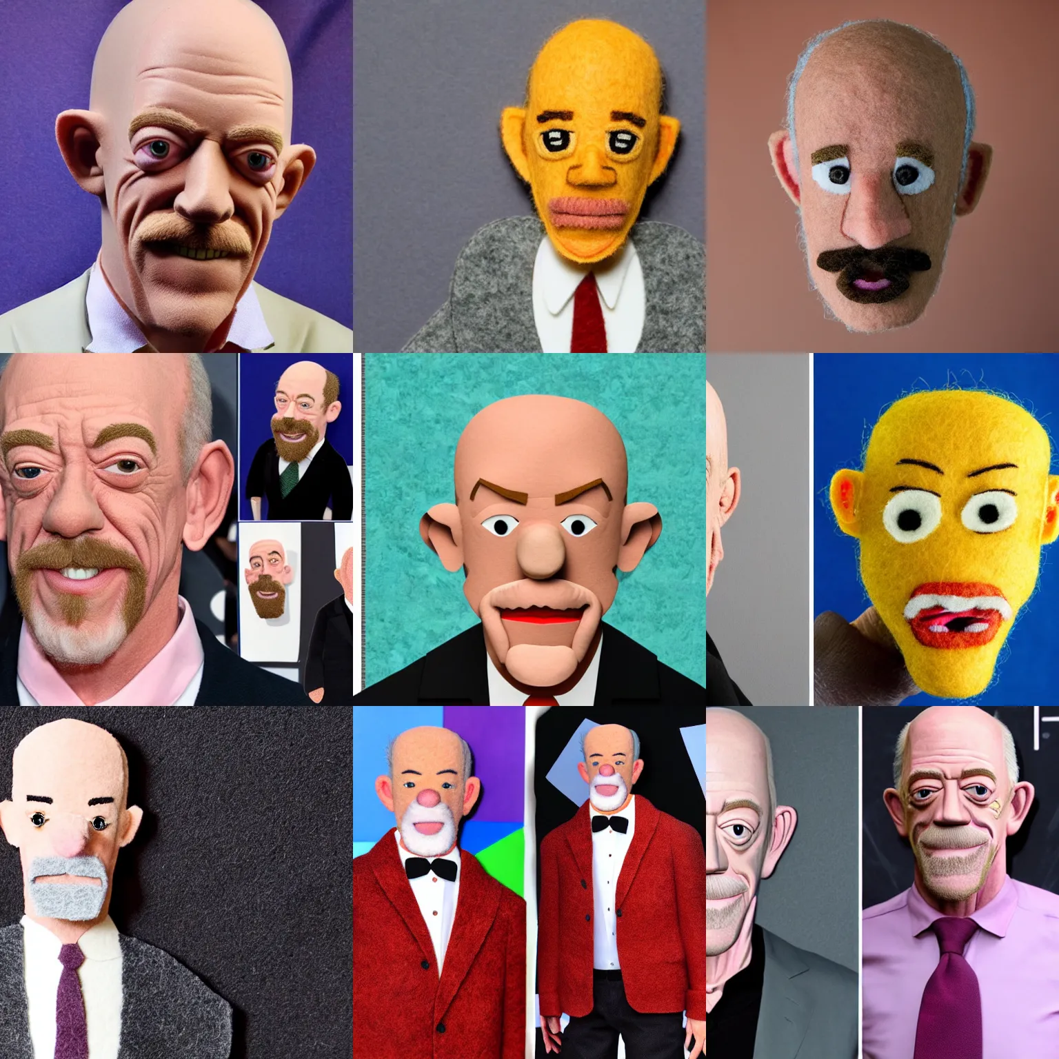 Prompt: j. k. simmons made out of felt