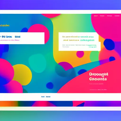 Image similar to a landing page screenshot bright colors gradients trending on dribbble