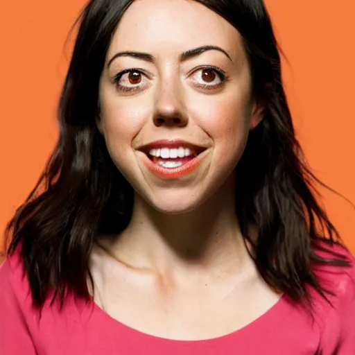 Image similar to aubrey plaza made of birthday cake : : highly detailed food photography : :