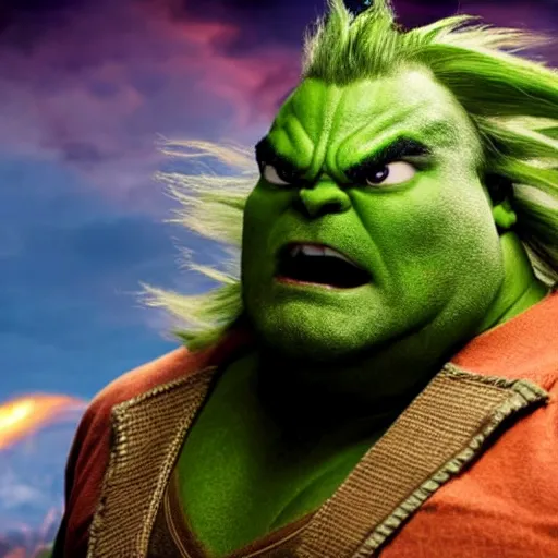 Image similar to movie still of jack black starring as blanka in the 2 0 2 6 live action street fighter movie