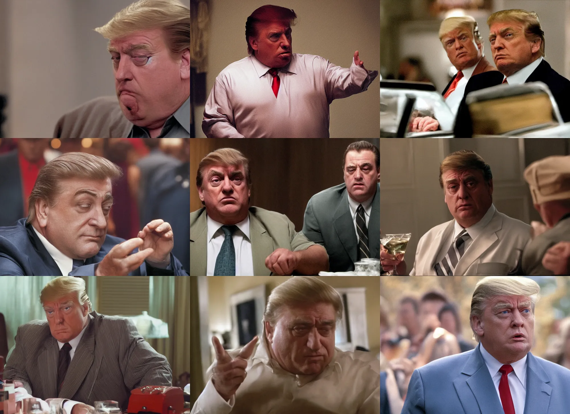 Prompt: john goodman portrays donald trump, still from the sopranos ( 2 0 0 4 ), cinematic