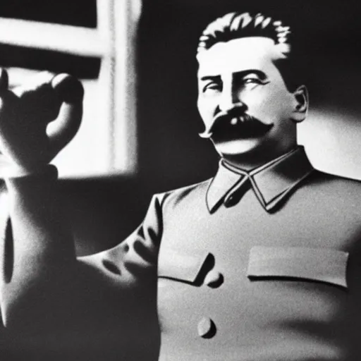 Image similar to stalin as a plushie toy