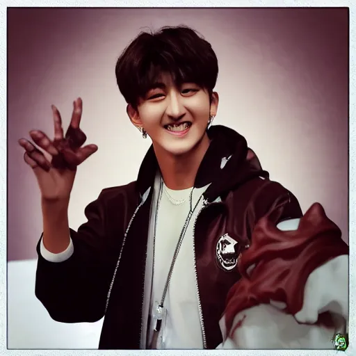 Prompt: “K-pop idol Changbin as a chocolate statue by Michelangelo”