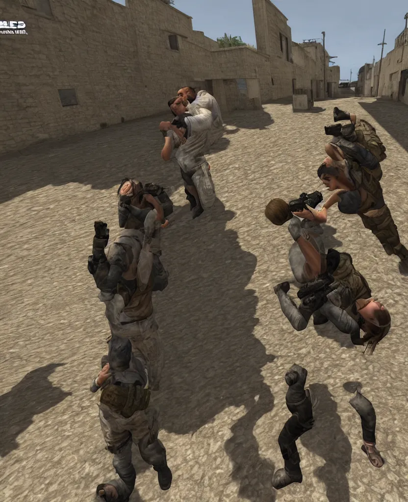 Image similar to girl and boy lovers kissing in counter strike dust 2