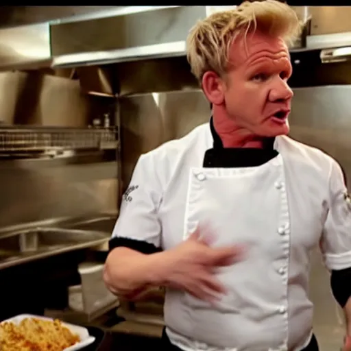 Image similar to gordon ramsay yelling at kfc employees on kitchen nightmares.