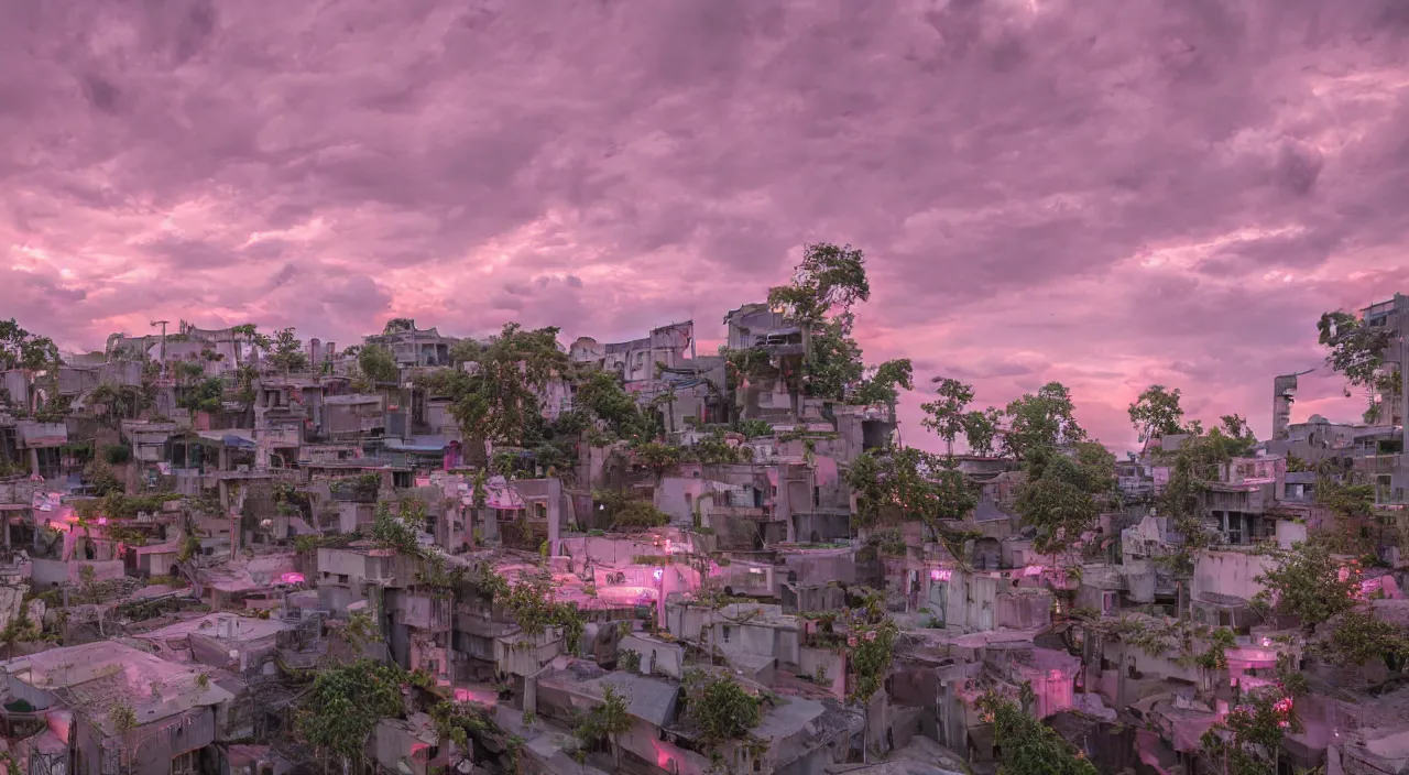 Prompt: hdr map of evening pink sky, photorealistic, hyper detailed, hyper realistic, houdini, vfx, unreal engine 4, octane render, vray render, 8 k