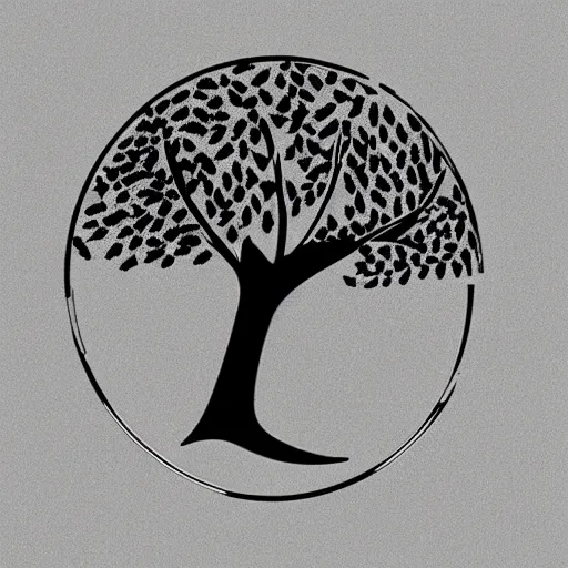 Image similar to elegant modern logo of a tree