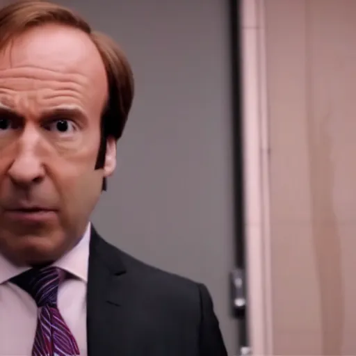 Image similar to youtube screenshot of saul goodman reacting to naruto