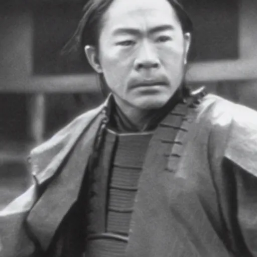 Image similar to a film still of Robert Dwayne junior as samurai