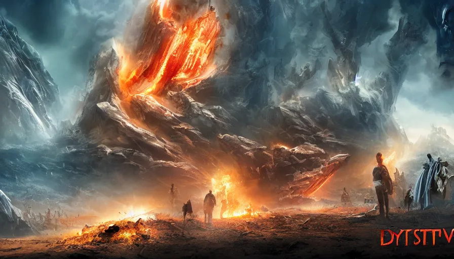 Image similar to movie poster of a blockbuster movie about end of the world with destroyerd washington dc, commercial billboard, hyperdetailed, artstation, cgsociety, 8 k