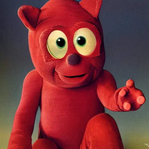 Image similar to the fifth teletubby which was cancelled for being too terrifying and violent, concept art, realistic horror 4 k.