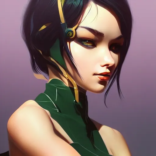 Image similar to viper valorant, character art, illustration, elegant, 2d, ultra highly detailed, digital painting, smooth, sharp focus, artstation, pixiv, art by Ilya Kuvshinov