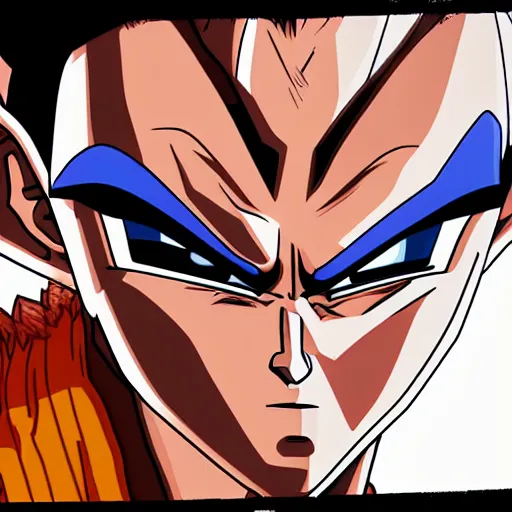 Image similar to vegeta, gta character, detailed face