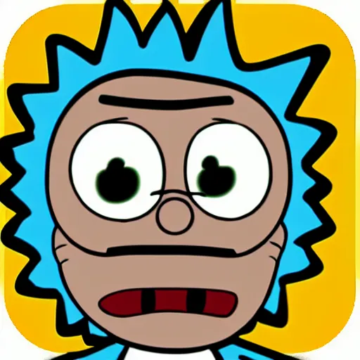 Prompt: amazing world of gumball rick and morty icon