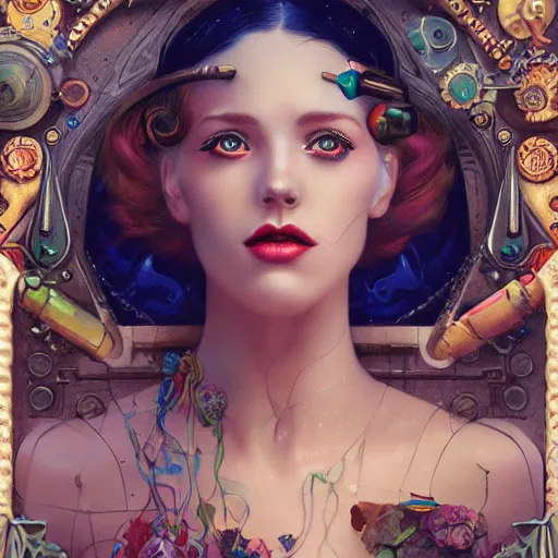 Image similar to lofi underwater victorian steampunk portrait, Pixar style, by Tristan Eaton Stanley Artgerm and Tom Bagshaw.