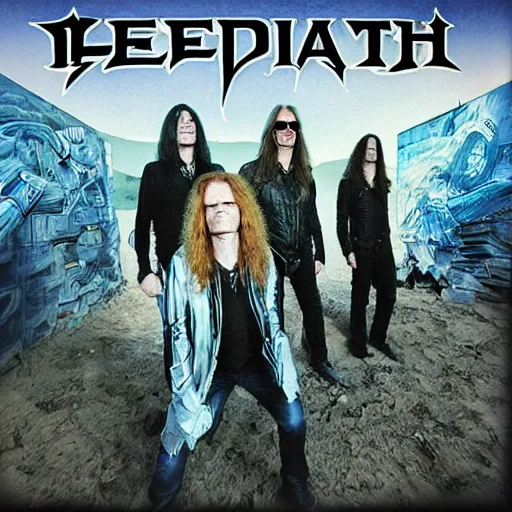 Image similar to megadeth, album cover, band name,