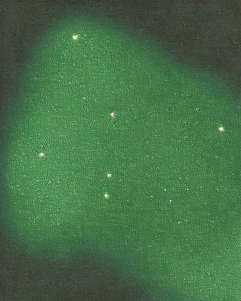 Image similar to “extreme close up print of tiny sparkling emeralds by Raphael, Hopper, and Rene Magritte. Achingly beautiful, detailed, enchanting, romantic, trending on artstation”
