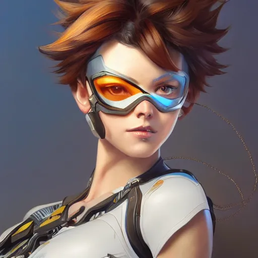 Tracer from Overwatch , highly detailed, digital, Stable Diffusion