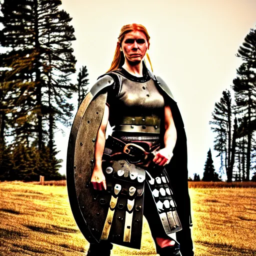 Image similar to photo of a real-life shield maiden