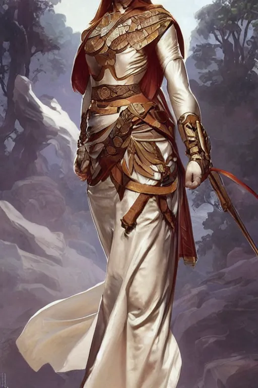 Image similar to portrait of strong caracal wearing a toga. smooth silver armour, deep focus d & d fantasy, elegant porcelain highlights, by artgerm and greg rutkowski and alphonse mucha