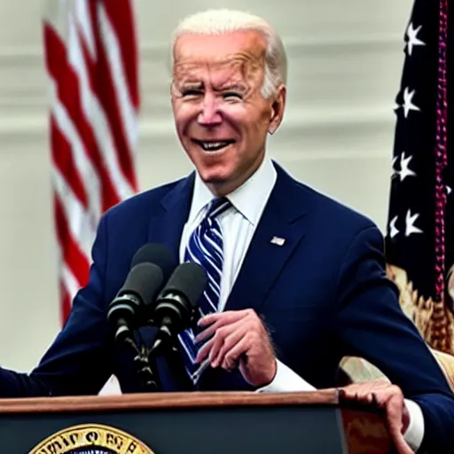 Prompt: Joe Biden red panda chimera