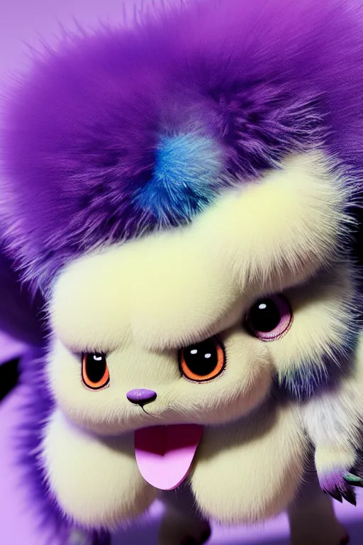 Image similar to high quality 3 d render hyperrealist very cute multipastel dotted fluffy! tarantula cat hybrid with detailed fluffy wings!!, vray smooth, in the style of detective pikachu, hannah yata charlie immer, dramatic blue light, low angle, uhd 8 k, sharp focus
